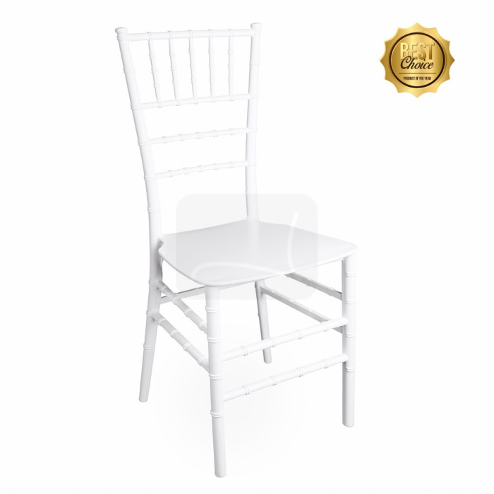 Krzesło Chiavari w kolorze białym, polipropylen