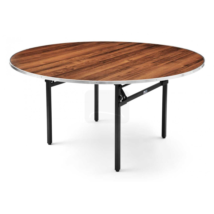 Wooden folding conference table - round, suitable for weddings, events in dining areas, restaurants, and offices.