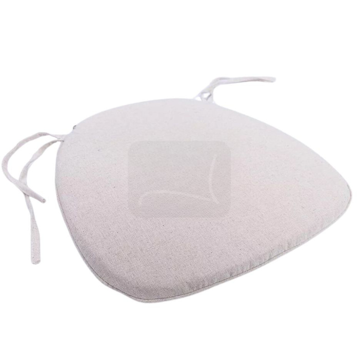 Linen seat cushion suitable for Crossback wedding chair, on white background