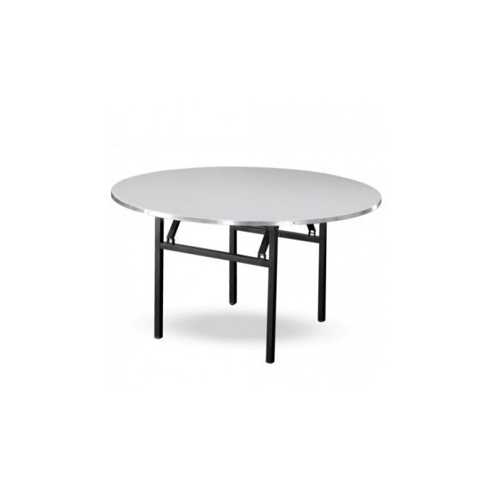 Mesa redonda plegable para banquetes. ambién está disponible la opción de mesas con una superficie ablandada con Multon.