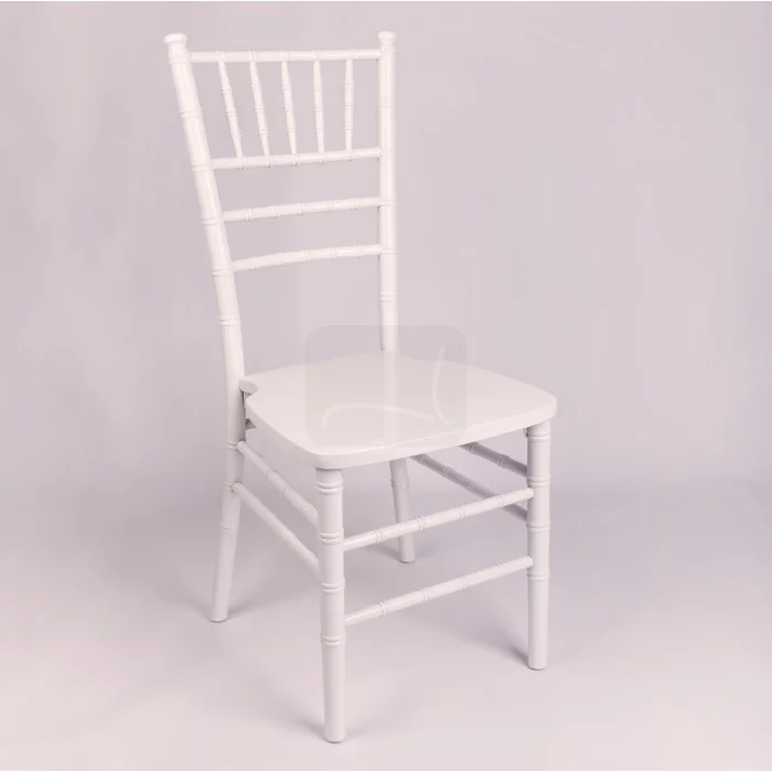 Biela Chiavari plastová stolička bez podsedáku