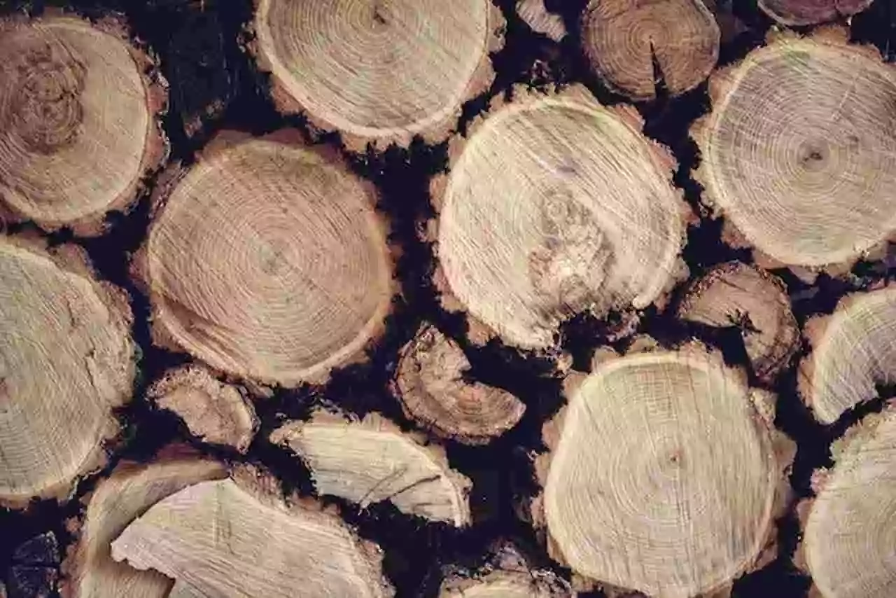 On a cross-section of a tree, the tree rings show the number of years the tree has been in